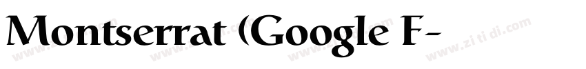 Montserrat (Google F字体转换